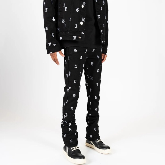 PHEELINGS "SOUL STAMPED" FLARE STACK DENIM JEANS ONLY - Picture 3 of 6